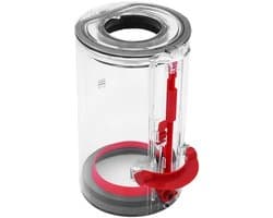 Stofreservoir geschikt voor Dyson V10-Serie - Geschikt voor SV12 Modellen - Inclusief Rode Afdichtingsring & Handvat - Transparante Stofcontainer