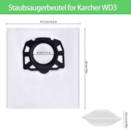 13-delige stofzuigerzakken set met filter Geschikt voor voor Kärcher KFI 357, WD2, WD 2 Plus, WD 3, KWD 1-3, SE 4001, SE 4002, reserveonderdelen 2.863-314.0 (13) — thumbnail 5