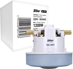 Sillar, stofzuigermotor 1200W - enkele turbine - vervanging 4.610-066.0, N 6210820029 - geschikt voor Karcher BV 5/1, DS5200, K5200, T10/1, Profi 1-5, 10 stofzuigers - 220V - 50/60Hz — thumbnail 1