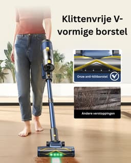 Steelstofzuiger Draadloos - Stofzuiger Zonder Zak op Accu - Inclusief Opzetstukken — thumbnail 2