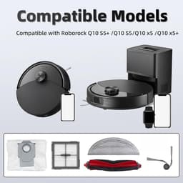 Accessoireset - 18-delige - Geschikt voor Roborock Q10 S5+ Robotstofzuiger - 1 Hoofdborstels, 2 Dweilpads, 4 Zijborstels, 6 HEPA-filters, 5 Stofzakken — thumbnail 5