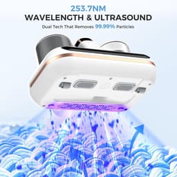Matrasstofzuiger - Huisstofmijt Stofzuiger - Handstofzuiger - 5-In-1 Draadloze Bedstofzuiger -Bacterie, Mijt & Schimmel Bestrijder - UV Lamp Sterilisator - Wit — thumbnail 5