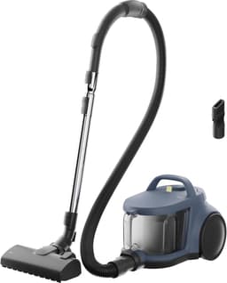 Zakloze Stofzuiger - Cilinderstofzuiger Vloerreiniger - Efficiënt Huis Schoonmaken - Wasbaar HEPA-filter - 9m Actieradius - Blauw — thumbnail 1