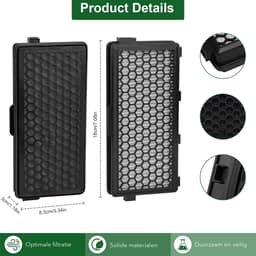 JC's® - HEPA Filter Geschikt voor Miele Stofzuiger – Vervangt SF-HA 50 – Voor Complete C3, C2, Compact C2, S8, S6, S5 – Premium Kwaliteit – 2 STUK(S) — thumbnail 2