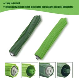 Geschikt voor - iRobot Roomba i7+ E5 E6 J7 combo i5 J5+, 4 hoofdborstels, 8 HEPA-filters, 8 zijborstels, 1 voorwiel — thumbnail 3
