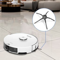 Vervangende siliconen zijborstels - 3 x zwarte + 3 x wit - Geschikt voor Roborock T7S, T7S PLUS, G20, G10, G10S, G10S PRO, G10S PURE, S7, S7MAXV ULTRA, T8, Q7+, Q7 MAX+ en S8 - Robotstofzuigers - set van 6 stuks — thumbnail 2