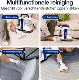 RFWR® Tapijtreiniger met krachtige motor en dubbele watertank, compact handapparaat voor tapijten en meubels — thumbnail 4