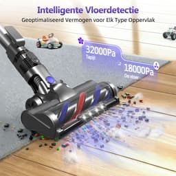 Elekiatech Steelstofzuiger - Steelstofzuiger Draadloos - 2200 mAh Accu - 50 Minuten - 1,3 L Stofbak - voor Tapijten en Harde Vloere — thumbnail 5