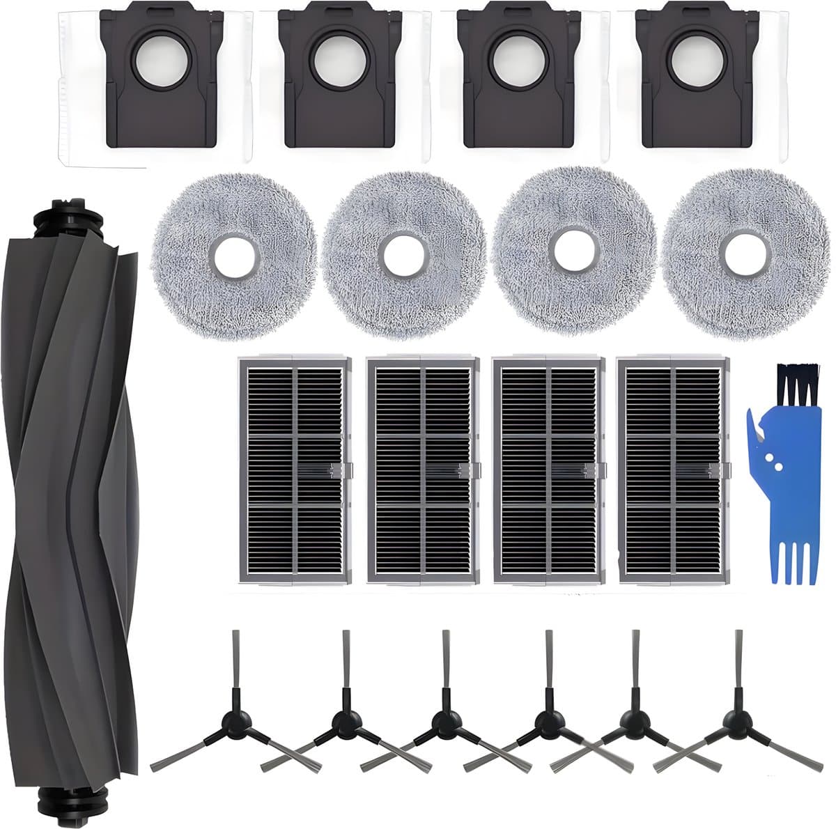 PolkaHome® 20 stuks Vervangingsset geschikt voor Robotstofzuiger Accessoires & Onderdelen, Geschikt voor Dreame L10s Pro, L10s ULTRA Gen2, Gen 2 PRO, PRO HEAT X30, HEAT X30, L10s PRO ULTRA HITTE RLL82CE, X30 ULTRA, MOVA E30, MOVA E30 ULTRA, P10 ULTRA — afbeelding 1