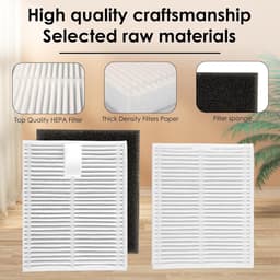 (4 Stuks) L60 L50 HEPA-filters Geschikt voor Eufy L60, L60 Hybrid, L60 SES, L50 SES, L50-serie Robotstofzuiger, Hepa-Filterset, Vervangende Onderdelen, Met Schuimfilter 4 Sets — thumbnail 2