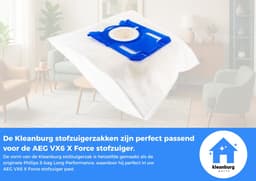 Kleanburg® - Geschikt voor AEG VX 6 X Force - Stofzuigerzakken - 30 stuks — thumbnail 2