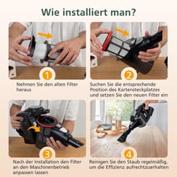 Set van 2 reservefilters voor stofzuiger - HEPA-filter compatibel met Bosch Unlimited Gen2-serie 8 - Vervangende filters voor optimale luchtkwaliteit in huis — thumbnail 5