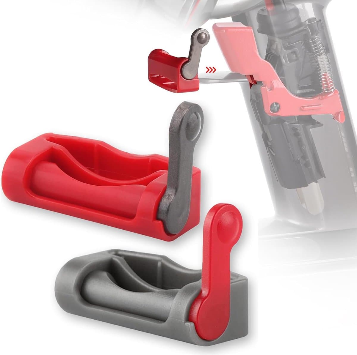 Trigger Lock Geschikt Voor Dyson Aan Uit Knop V15 / V11 / V10 / V8 / V7 / V6 - Schakelaar Vergrendeling - Handige Accessoires En Onderdelen Steelstofzuiger - Handgreep Clip - Vergrendeling Switch Button Trigger - Onderdelen Steelstofzuiger - 2 Stuks — afbeelding 1
