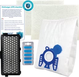 Multaparts® stofzuiger-APK set geschikt voor Miele Complete C2, Complete C3, S5, S8 serie | Complete onderhoudsset met stofzuigerzakken type GN (10 x), motorfilter (2 x), HEPA filter, geursticks (5 x), APK-checklist & APK-sticker — thumbnail 1