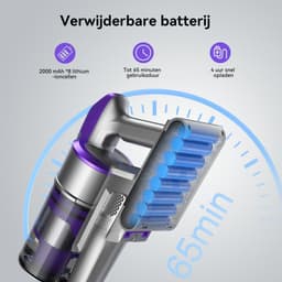 Redkey X18 Steelstofzuiger Draadloos-Handstofzuiger-33KPa/500W Draagbare Stofzuiger met Steel - Accustofzuiger 8-in-1 met LED-licht borstel-60 Minuten Runtime — thumbnail 3