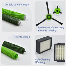 J-serie vervangende onderdelen accessoires Geschikt voor iRobot Roomba J5 J5+ J6 J6+ J7 J7+ J8 J8+ J9 J9+ Robotstofzuiger Attachment Kit, 1 hoofdborstel, 5 zwarte zijborstels, 5 filters (niet voor Combo j7+/j9 — thumbnail 2