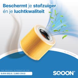 SQOON® Stofzuigerzakken + Filter Servicekit Geschikt voor Kärcher WD2 Plus & WD3 – 10x KFI357 Stofzuigerzakken + 1x Filter KFI 3310 — thumbnail 2