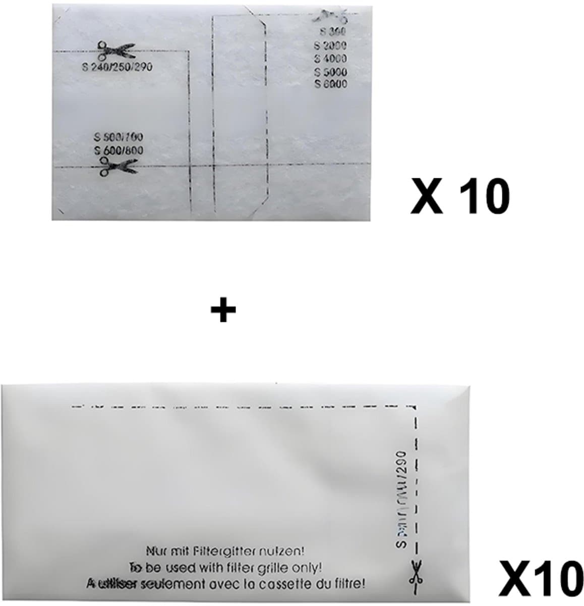 Microfilter met 6713110 filter motor luchtfilter - filtermat - stoffilter - Geschikt voor Miele stofzuiger S 300 399 i S 400 499 i S 500 599 S240 S250 S290 S4 S5 serie -10 sets - 20 stuks — afbeelding 1