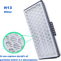 Geschikt voor Filter voor stofzuigers, compatibel met Miele stofzuigers C2 C3 S4 S5 S6 S8 serie SF-HA 50/SF-AA 50 H13 AirClean-filter (2 stuks) — thumbnail 3
