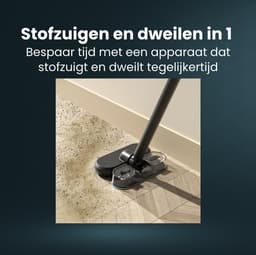 Purgato Draadloze 2-in-1 Stofzuiger & Dweil - 16 kPa - 400 W - Geïntegreerde Watertank - Wit — thumbnail 3