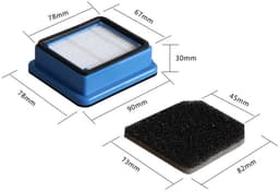 TOVBMUP Filters geschikt voor QX7 AEG - Filteraccessoireset geschikt voor AEG - QX6, QX7, QX8-2, FX9 Stofzuiger Reserveonderdelen Vervangende Filters - Inclusief 4 Motorfilters, 4 Sanitaire Filters en 1 Wasbare Reinigingsborstel — thumbnail 3