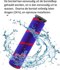 Zuigmond met zachte roller geschikt voor Dyson V7 / V8 / V10 / V11 en V15 Series Steelstofzuigers – met LED Licht — thumbnail 2