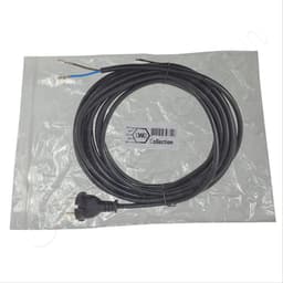Stroomkabel kabel snoer voor stofzuiger haspel 2x0.75mm2 Universeel 6 meter met kabelschoentjes - kabelhaspels - zwart — thumbnail 3