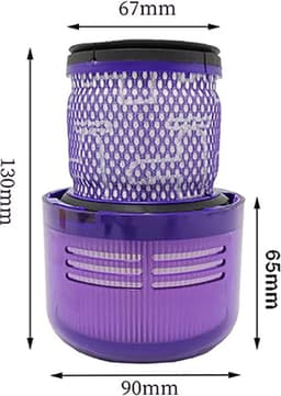 2 x HEPA filter geschikt voor Dyson V11, SV14, SV22 Stofzuiger Motor Wasbaar Absolute Pro Total Clean Torque Drive Animal Parquet SV14. — thumbnail 5