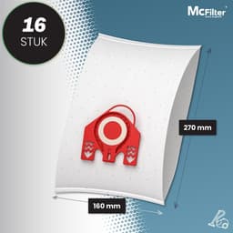 16 stofzakken voor Miele FJM stofzuigers | geschikt voor Tango Plus S381 S771 | 5-laags | stofzak incl. 8 filters met automatische stofafdichting | MAXI BOX — thumbnail 3