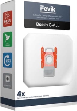 SQOON® Stofzuigerzak geschikt voor Bosch & Siemens BBZ16GALL / BBZ41FGALL Series - Alle Bosch & Siemens stofzuigers | Rode aansluiting - 4 stuks — thumbnail 3