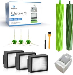 Qoncillio Robocare Robotstofzuiger Onderdelen Geschikt voor iRobot Roomba - Stofzuiger Onderhoudsset - i7 i7+ i1 i1+ i3 i3+ i4 i4+ i5 i5+ i6 i6+ i8 i8+ e5 e6 e7 - 5x HEPA Filter - 6x Stofzuigerzakken — thumbnail 1