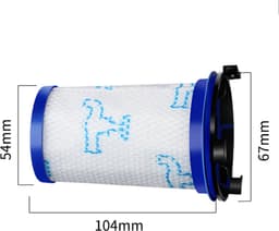 Vervang Steelstofzuiger Schuimfilter - Geschikt Voor Rowenta AIR FORCE 360 / X-Pert Essential 260 - Set Van 3 Schuimfilters — thumbnail 2