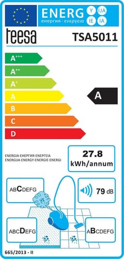 Teesa TSA5011 - Stofzuiger ERIS 750, 750 Watt, grijs/blauw — thumbnail 2