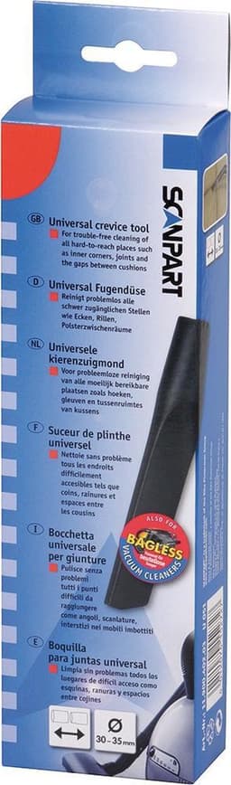 Scanpart spleetzuigmond 30, 32 en 35 mm - Geschikt voor AEG Bosch Electrolux Holland Electro HE Miele Moulinex Nilfisk Panasonic Philips Rowenta Siemens - Universeel — thumbnail 2