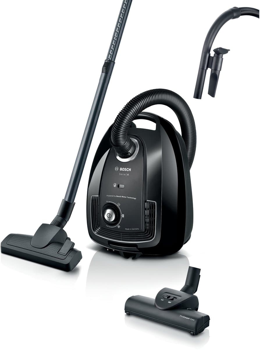 Bosch BGB38BA3T Serie 4 - Stofzuiger met stofzak - HEPA13 - Turboborstel - Zwart — afbeelding 1