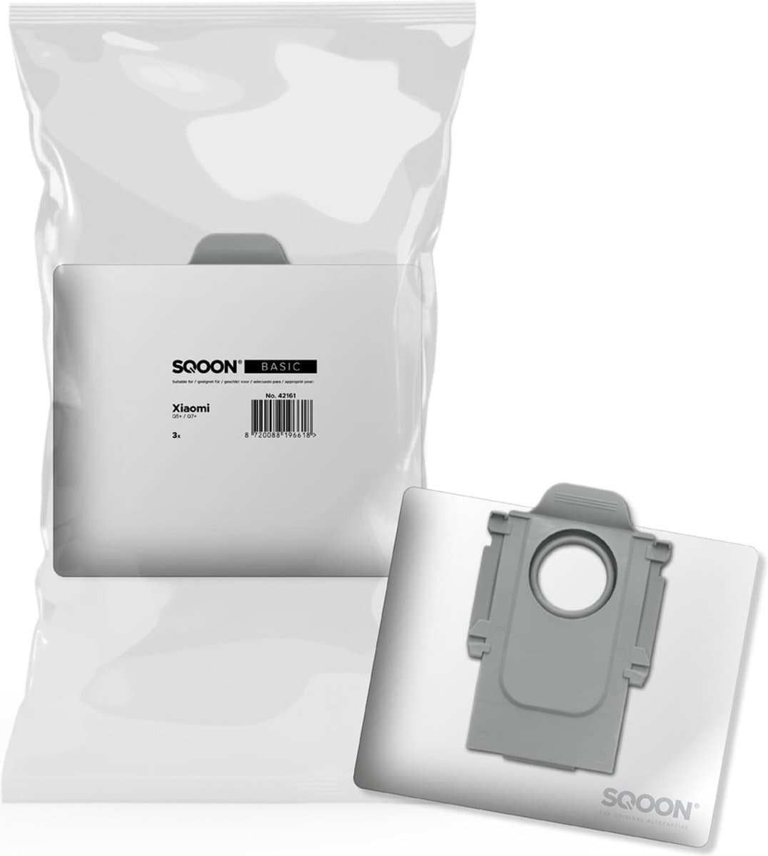 SQOON - stofzuigerzakken geschikt voor Xiaomi Roborock Q5+, Q7+ en Q7+ Max - 3 stuks — afbeelding 1