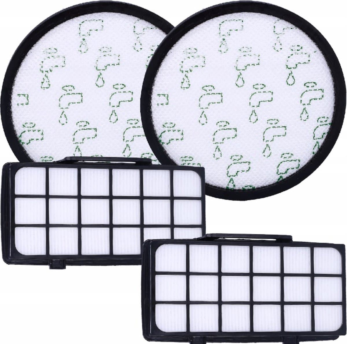 2x SET FILTERS vervanging VOOR ROWENTA TEFAL STOFZUIGER - VERVANGINGSFILTER ZR006001. ROWENTA: RO692 RO693 RO694 RO695 RO696 RO697 RO698 RO699 RO721 RO722 RO723 RO724 RO725 RO726 RO727 RO728 TEFAL: TW695 TW698 TW699 TW723 TW724 TW726 — afbeelding 1