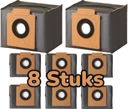8 Stuks premium stozuigerzakken geschik voor Eufy Clean X8 Pro/X10 Pro Omni robotstofzuiger, stofzak, accessoireset, reserveonderdelen, grote capaciteit — thumbnail 1