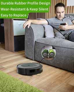 Borstelvervangingsonderdelen geschikt voor Roomba E & I Series E5 E6 i7 i7+ i3 i3+ i4 i4+ i6 i6+ i8 i8+, 2 Sets Rubberen Borstels, 6 Filters, 6 Zijborstels, Vervanging Robot Stofzuiger Accessoires voor Roomba — thumbnail 4