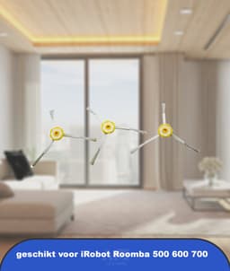 6 stks Robotstofzuiger zijborstels geschikt voor iRobot Roomba 500 600 700 serie zijborstel zijborstel onderdelen vervanging accessoires — thumbnail 1