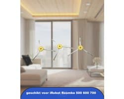 6 stks Robotstofzuiger zijborstels geschikt voor iRobot Roomba 500 600 700 serie zijborstel zijborstel onderdelen vervanging accessoires