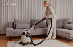Zeegma Zonder Wash – Nat- & Droogzuiger – Tapijtreiniger – 1400W – 4L Waterreservoir – Blaasfunctie – HEPA-filter – Vermogensregeling – Extractietechnologie – 13m Bereik – Bekleding & Tapijt – Waterafvoer – Accessoireset – Zwenkwielen — thumbnail 4