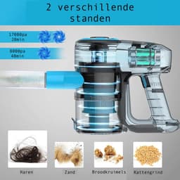 SteeFly® Steelstofzuiger - Ysora N3 - 4in1 - Krachtig & zakloos - Draadloos gemak - Lichtgewicht design - Kleur: lichtblauw — thumbnail 4