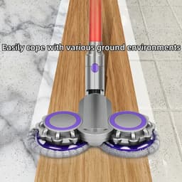 1Set Elektrische Mopkop voor Dyson V6 DC58/DC59/SV03 - Inclusief Watertank en 6 Microvezelmoppen - Ideaal voor Nat en Droog Dweilen - Stofzuigeropzetstuk voor Efficiënte Reiniging — thumbnail 2