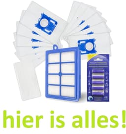 BIG set compatibel met ELECTROLUX - PHILIPS - AEG - stofzuigers 12 zakken - HEPA filter - inlaatfilter geurstaafjes. Een vervanging die net zo goed is als het origineel. — thumbnail 1