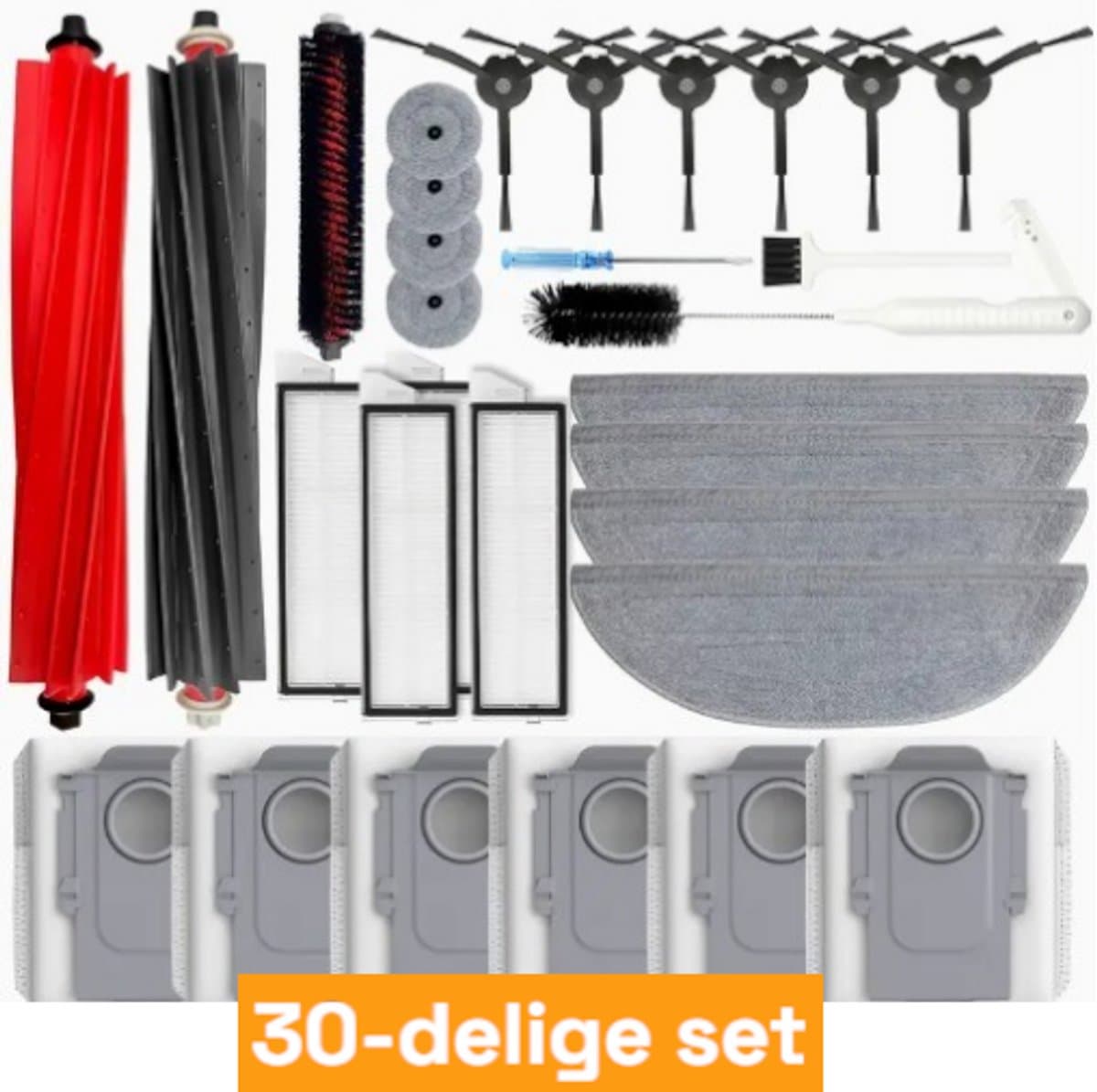 Dutchers® 30-delige accessoires set - Robotstofzuiger - Stofzuigerzakken - Stofzakken - Geschikt voor Roborock s8, s8 plus, s8 pro — afbeelding 1