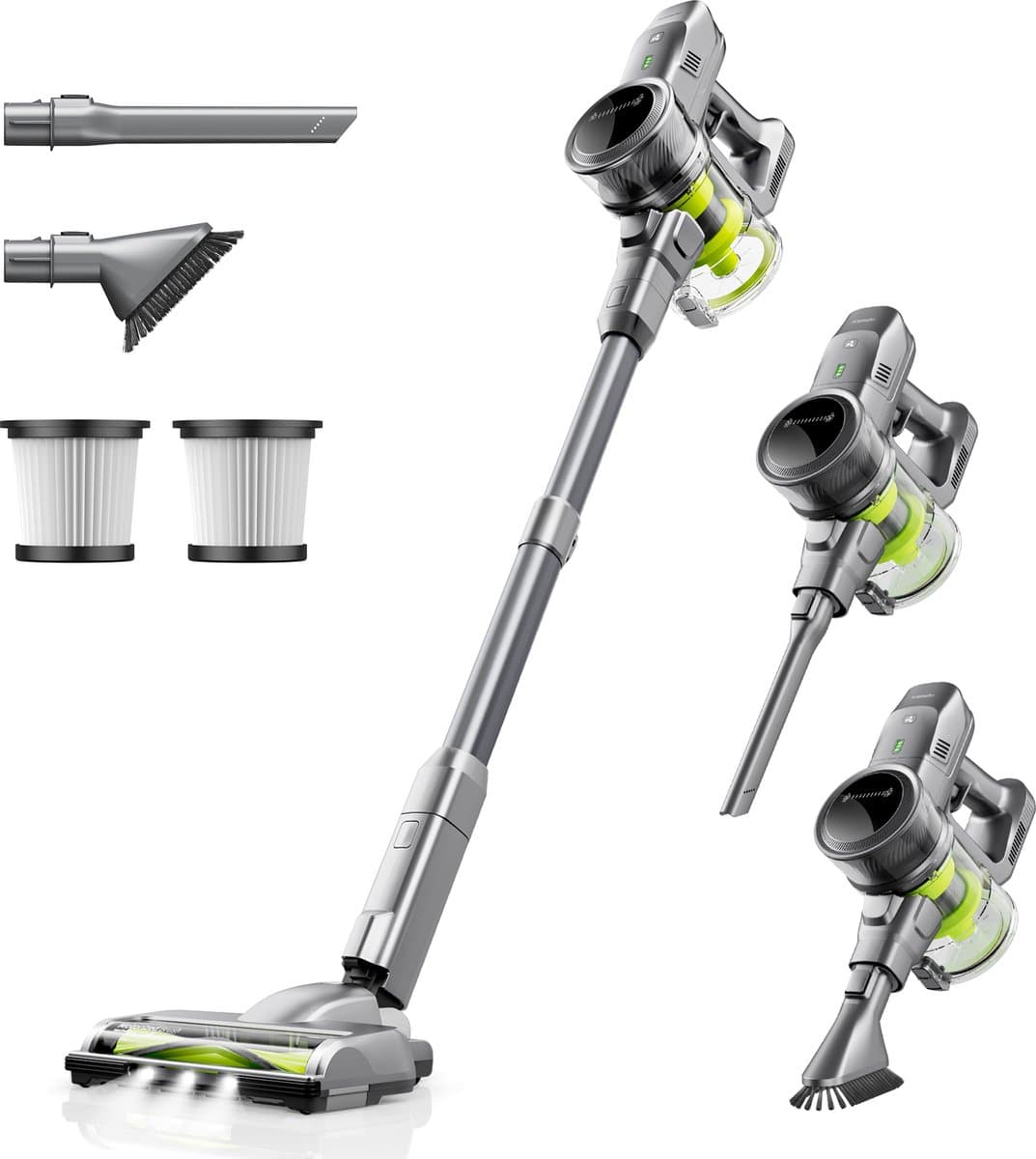 Kalado KCV01 - Steelstofzuiger Draadloos - 6 in 1 - 80000RPM Borstelloze Motor - LED Display — afbeelding 1