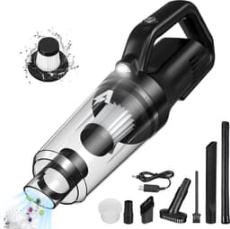 Kruimelzuiger Snoerloos - 8000Pa 120W - Nat & Droog - HEPA Filter - Voor Thuis Auto Kantoor — thumbnail 1