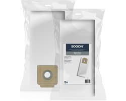 SQOON® Stofzuigerzakken Geschikt voor Kärcher T7 / T9 / T10 3-D - Vervangt 6.904-333.0 / 69043330 / 6.904-335.0 / 69043350 - 5 Stuks