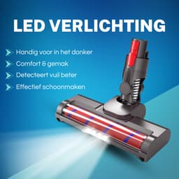 ZENC® Zuigmond met LED Geschikt voor Dyson V15, V11, V10, V8 & V7 Steelstofzuiger - Borstel - Vloerborstel - Stofzuigermond - Opzetstuk - Parketborstel - Mondstuk - Stofzuiger - Stofzuigeraccessoires - Grijs — thumbnail 5